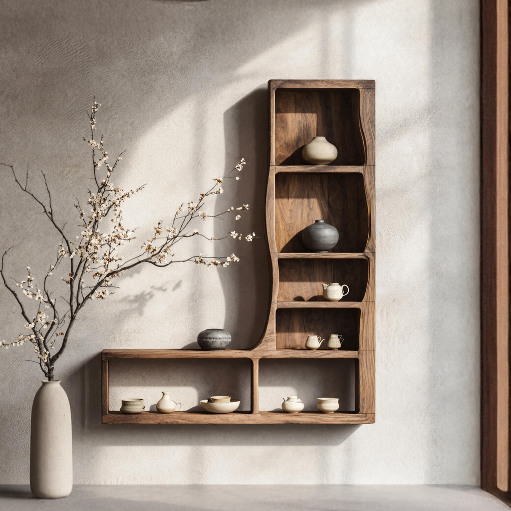 Handcrafted Solid Wood Bookshelf For Decor And Storage