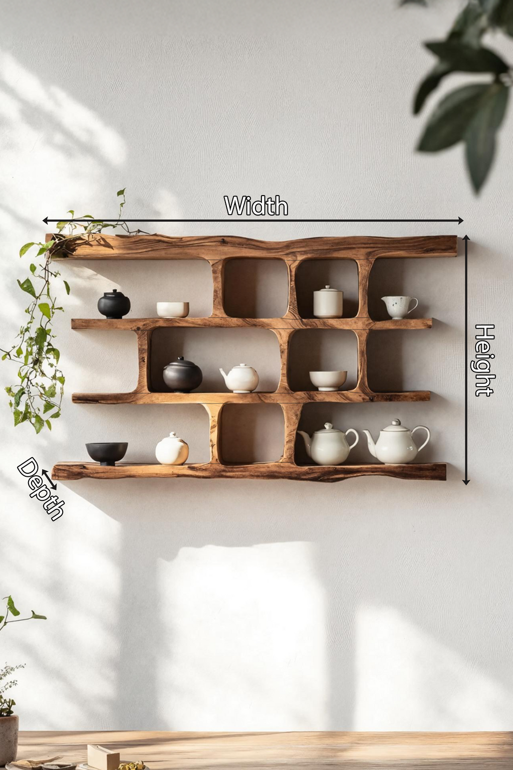 Mid Century Solid Wood Bookshelf For Bedroom Decor
