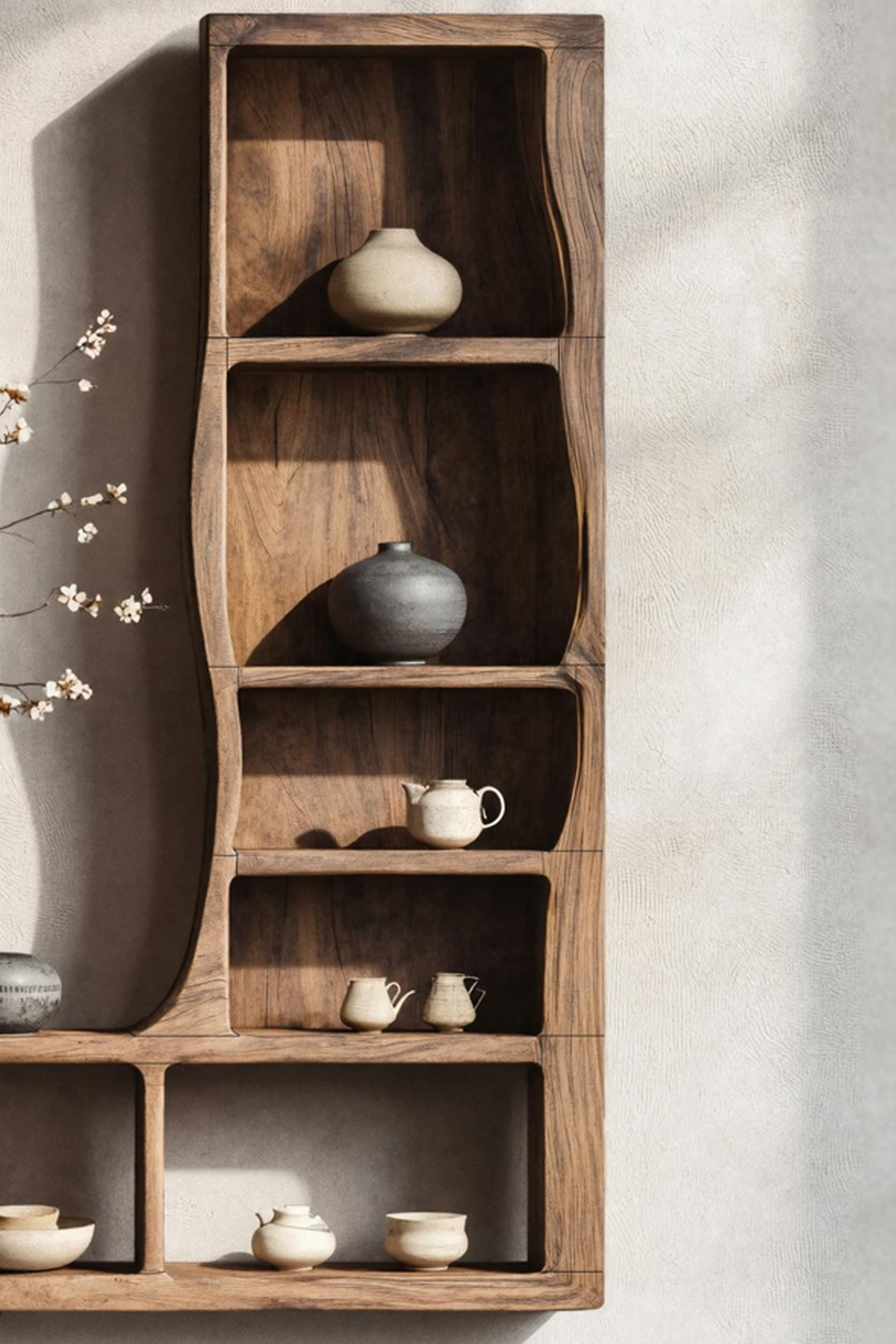 Handcrafted Solid Wood Bookshelf For Decor And Storage